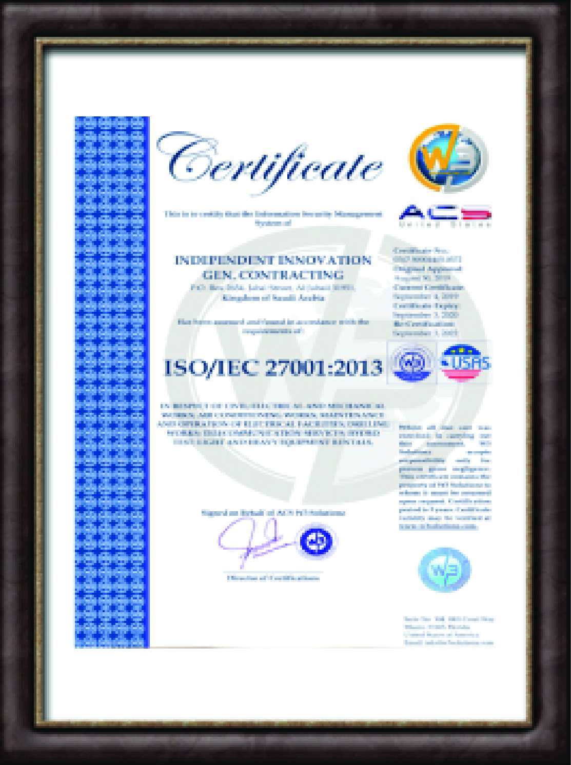 Certificates & Compliance